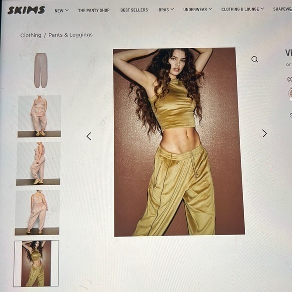 SKIMS Pants - Skims Velour Oversized Jogger